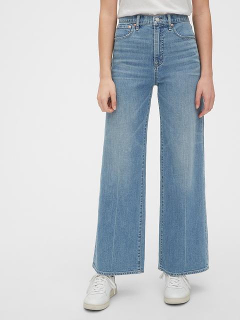 gap wide leg high rise jeans