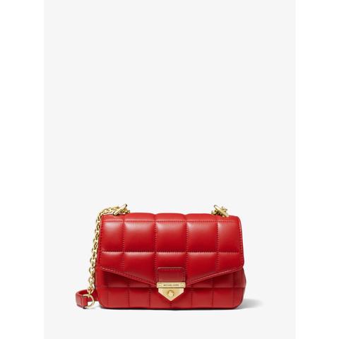 Mkbolso De Hombro Soho Pequeño De Piel Acolchada - Rojo Brillante(rojo) - Michael Kors