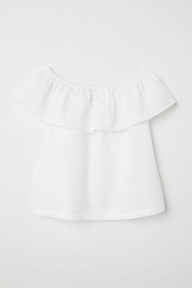 H & M - Camicetta A Spalle Scoperte - Bianco