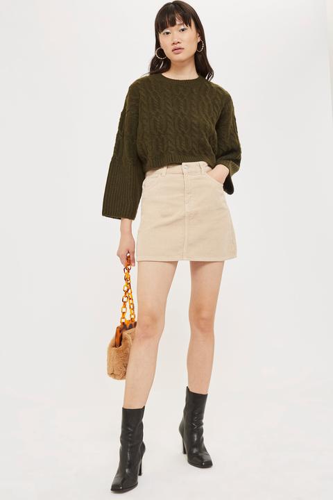 topshop beige skirt