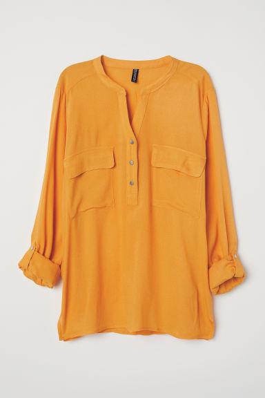 H & M - Camicetta Con Scollo A V - Giallo