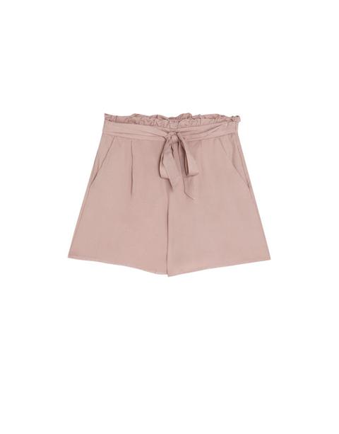 Shorts Paper Bag Con Cintura