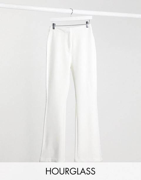 Pantalones De Campana De Esmoquin De Asos Design Hourglass-blanco