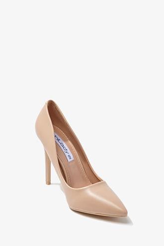 Forever 21 Faux Leather Pumps , Nude