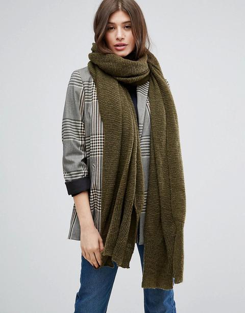 Asos - Sciarpa Lavorata Oversize Lunga - Verde