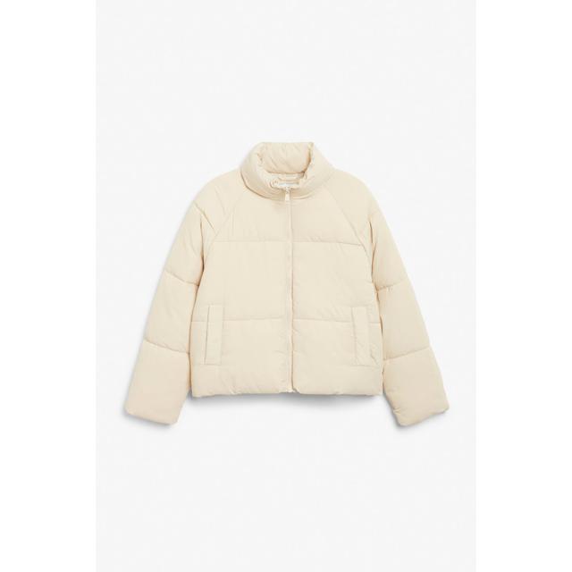 monki puffer jacket beige