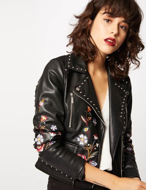Blouson Esprit Biker Studs Et Broderies