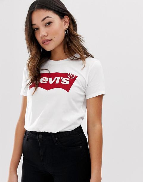 Levi's Perfect T-shirt With Batwing Logo-white
