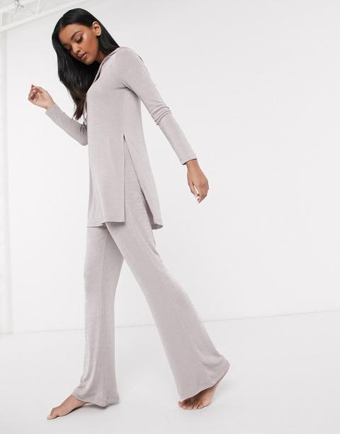 Pantalones Confort Elegantes De Campana Mix & Match De Asos Design-gris