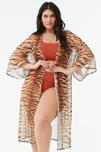 forever 21 plus size swim cover up