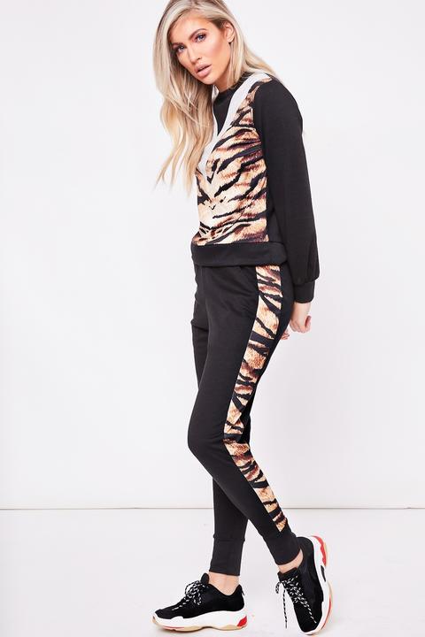 Holly Tiger Panel Loungewear Set