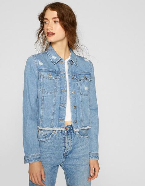 Giubbotto Denim Jeans Chiaro