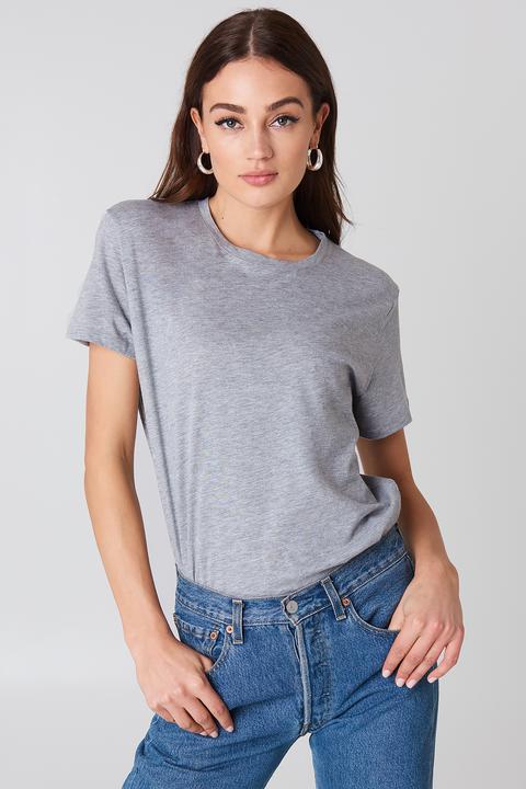 Na-kd Basic Basic Oversized Tee - Grey