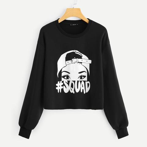 Sudadera Con Dibujo En Contraste