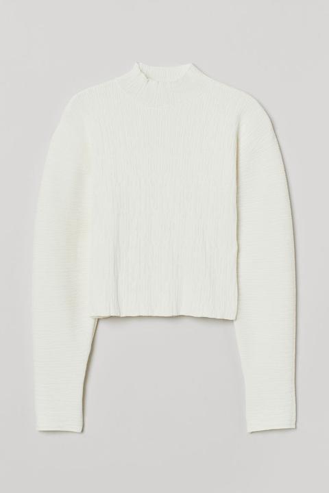 Pull À Col Semi-montant - Blanc