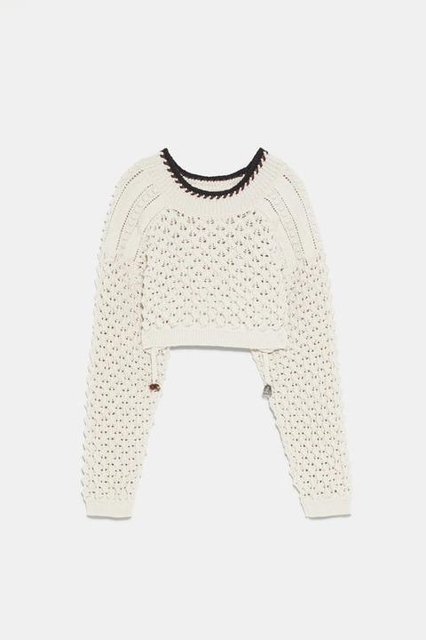 Zara Studio Pullover Cropped Struttura Edizione Limitata