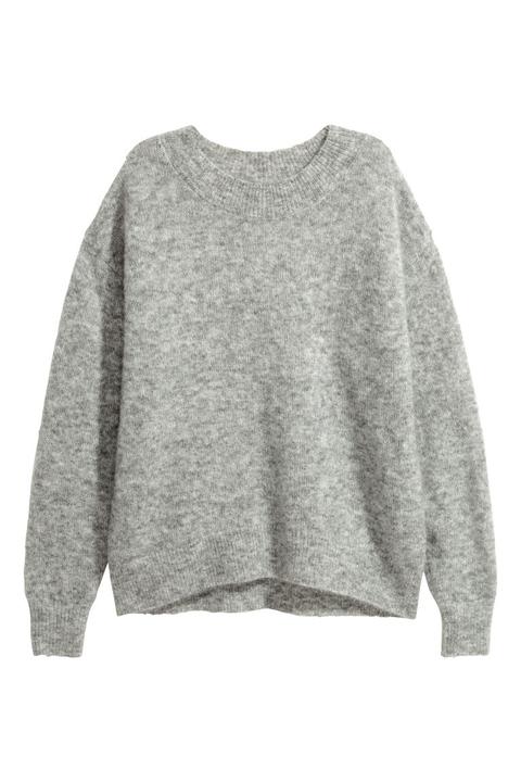 H & M - Pullover In Misto Mohair - Grigio