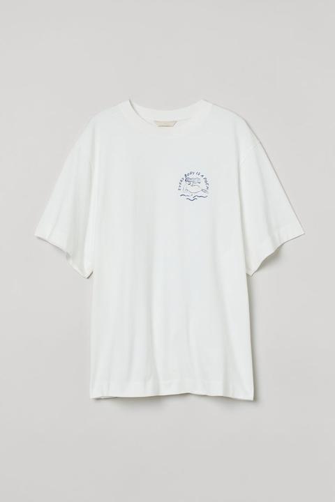 Camiseta Oversize - Blanco