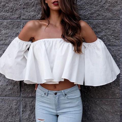 Lenna Off Shoulder Flare Sleeves Top