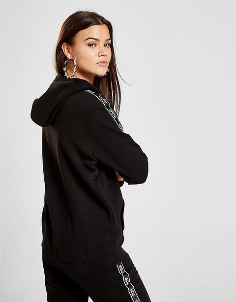 puma taped hoodie in black