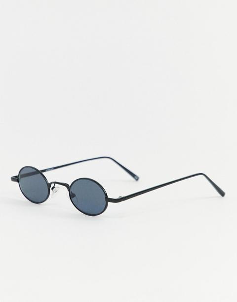 Gafas De Sol Pequeñas De Forma Ovalada Con Lente Ahumada De Asos Design-negro