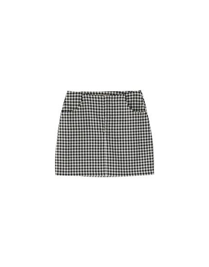 Minifalda Cuadros Tailoring Bolsillos