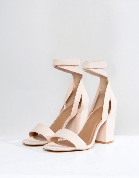 Asos design wide fit howling tie leg block heeled on sale sandals