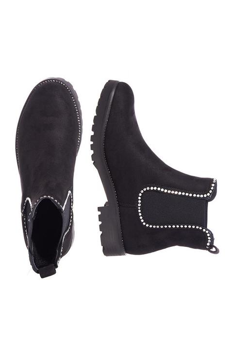 Black Diamante Chelsea Ankle Boots from 