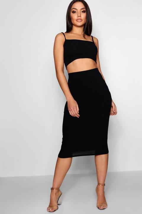 Square Neck Strappy Top & Midi Co-ord