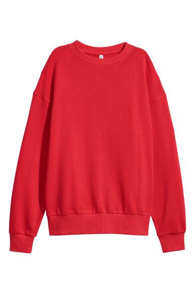 H & M - Felpa Oversize - Rosso