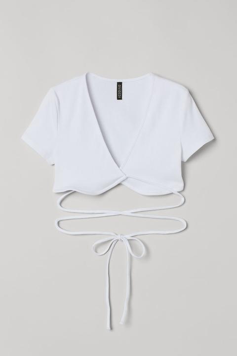 Top Cropped Cruzado - Blanco