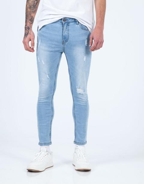 Jeans Skinny Rotos Bleach