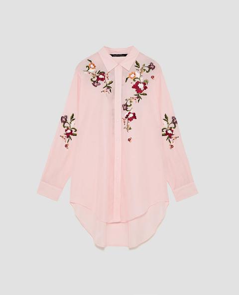 Camisa Bordado Floral