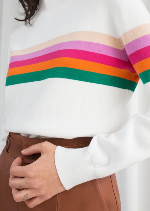 Rainbow Stripe Pullover