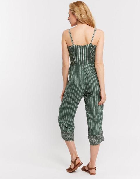 fat face jumpsuit green