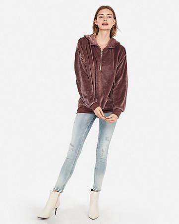 express velour hoodie