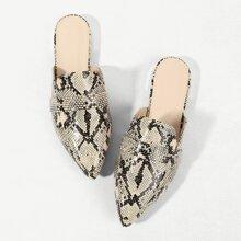 Zapatos Mule Animal Print