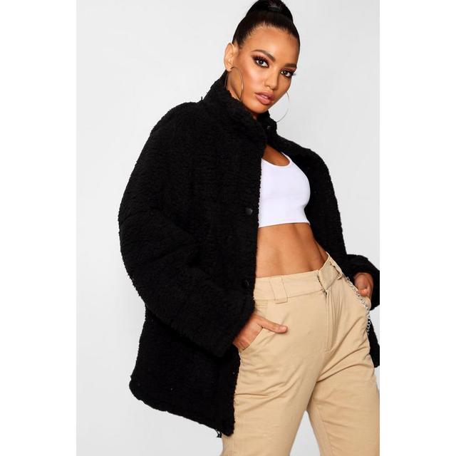 oversized fleece puffer jacket