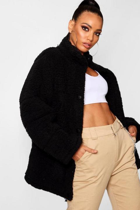 Oversized Fleece Puffer Jacket