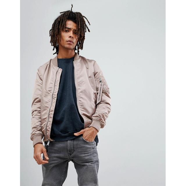 Cazadora Bomber Reversible De Corte Slim Ma-1 Vf Lw En Malva Y Camuflaje  Color Chocolate De Alpha Industries de ASOS en 21 Buttons