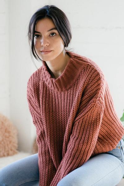 Georgia Knit Sweater - Brick