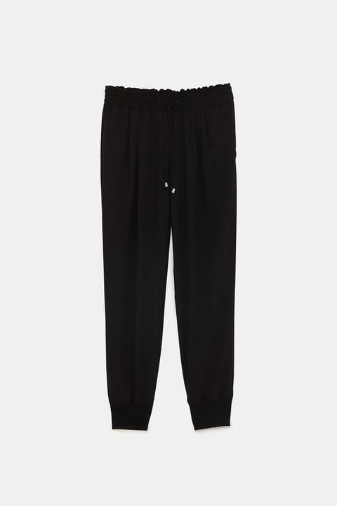 zara jogger waist trousers