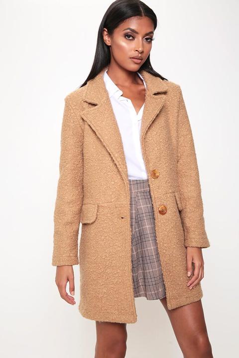 Camel Teddy Borg Coat