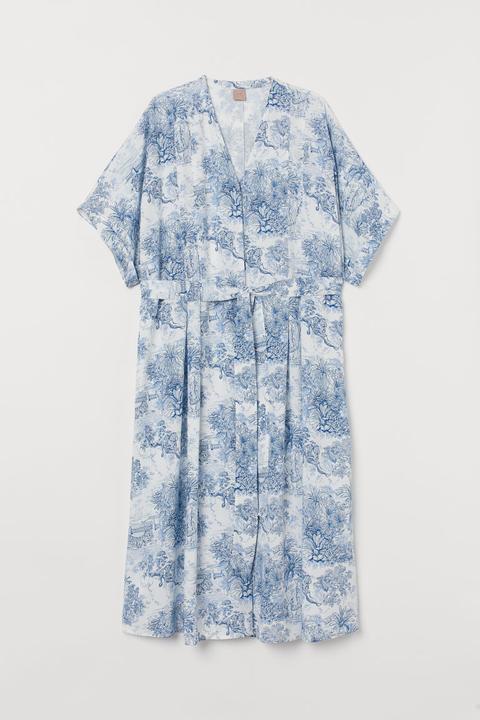 H and m blue and white dress sale