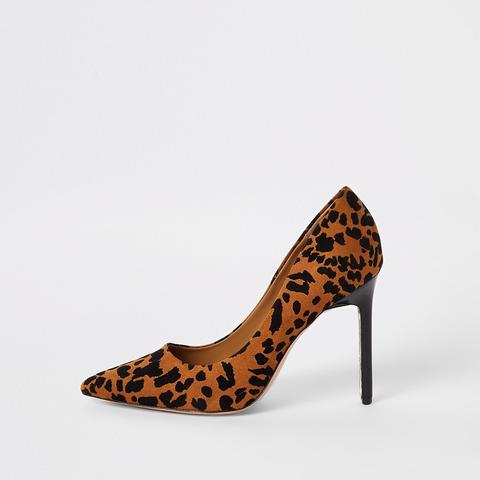 leopard print court shoe