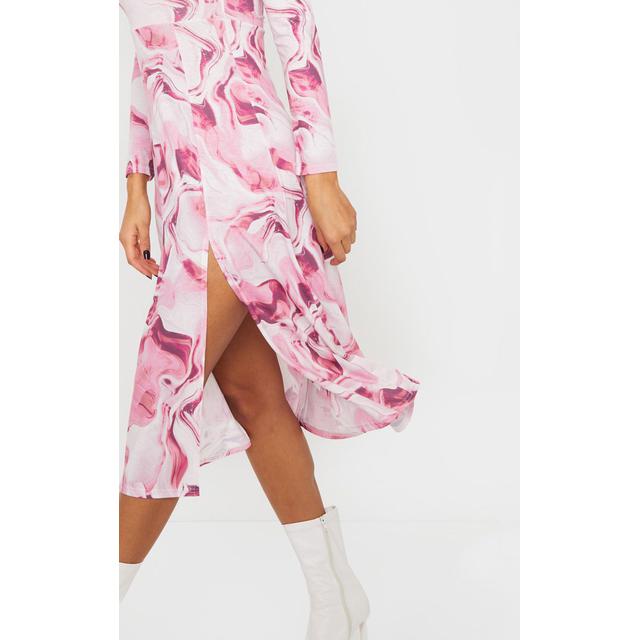 robe rose pale mi longue