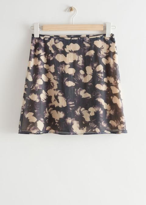 Printed Straight Mini Skirt