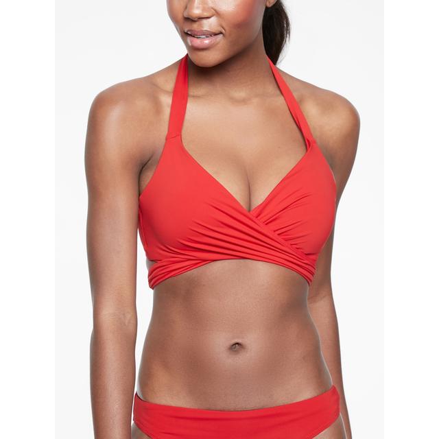 wrap halter bikini top