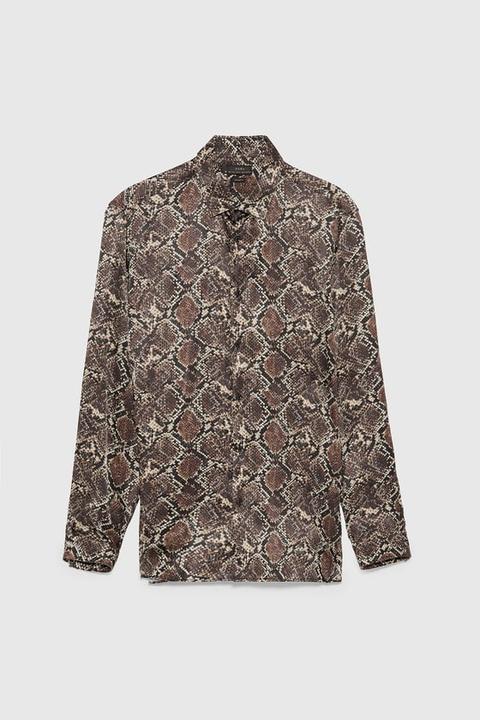 camisa serpiente zara