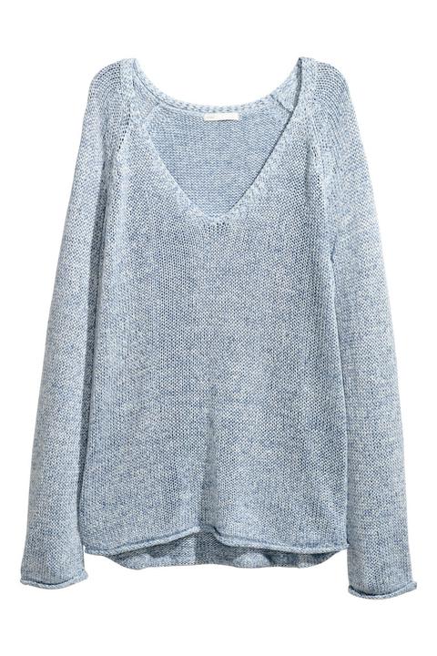 H & M - Jersey En Punto Holgado - Azul